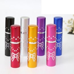 7 colors 5ml perfume butterfly drill point anodized aluminum tube packing travel perfume empty bottle Essential Oils Diffusers Fragrance