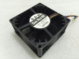 sanyo dc UK - Free Shipping For SANYO 9G0812P1F03 DC 12V 0.58A, 80x80x38mm 4-wire 4-pin connector 80mm Server Square cooling fan