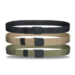 Smooth Buckle Nylon Belt Male Army Belt Mens Waist Canvas Belts Cummerbunds High Quality Strap Plus Size Free Shipping