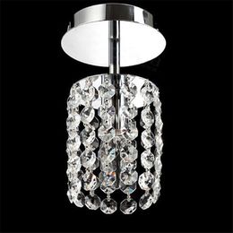 NEW K9 Crystal Chandelier light E14 Single Head LED Saving Chain pendent lamp Modern Plated for Living Room Dining Bedroom 110V/220V