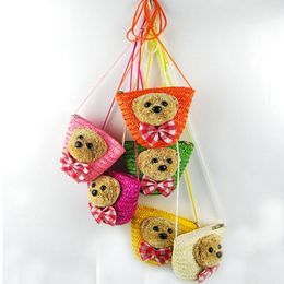 Cartoon Baby Girls Change Purse New Summer Children Beach bags Cute Bear bow Single-shoulder Bags Traveling Messenger Bag C1023