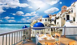 custom wallpaper roll Aegean TV backdrop wallpaper for walls 3 d photo wall mural