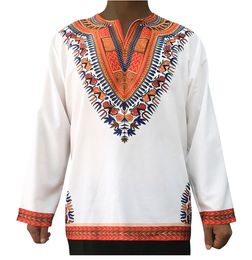 Men Ethnic Dashiki Tees 2017 Men's Vintage Traditional Print Floral T-shirt Female Long Sleeve Boho Slim T Shirts Tops