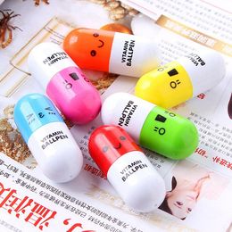 cartoon ballpen Cute smiley face pills retractable Ballpoint Pens ballpoint pen creative