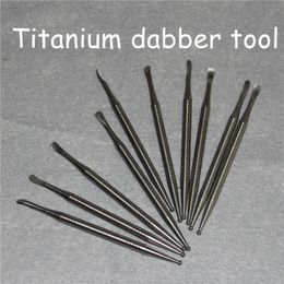 Wholesale Titanium Dabber Gr2 Ti Nail Dabbing Tool Short Titanium Dab For Glass Bongs Glass Pipe Dab Nail Dabber Free Shipping