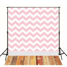 5x7ft Pink White Chevron Backdrops Photography Colored Wooden Planks Floor Kids Baby Digital Backgrounds for Photo Studio