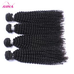 -Mongolian Kinky Curly Virgin Weaves Pacotes 3 Pcs Lot Unprocessed Mongólio Cabelo Curly Wews Afro Kinky Curly Remy Human Human Extensions