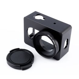 Freeshipping Camera Accessories Aluminium Metal Alloy Housing Shockproof Case Frame Shell Lens Cover Mount For Xiaomi Yi I Sport Action Camer