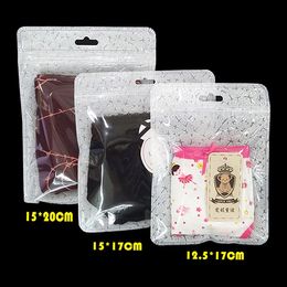 500PCS Transparent Plastic Non-woven Packing Bags Self Seal Retail Package Clothes Underwear Jewellery PVC Pack Pouch Lock Bags Wholesale