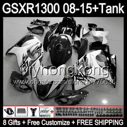 gloss white 8gifts For SUZUKI Hayabusa GSXR1300 2008 2009 2010 2011 14MY113 GSXR-1300 GSX R1300 GSXR 1300 2012 2013 2014 2015 black Fairing