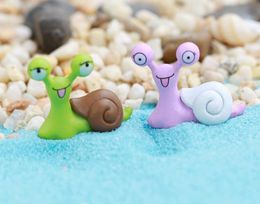 50pcs Resin Mixed Snail Miniatures Landscape Accessories For Home Garden Decoration Scrapbooking Craft Diy