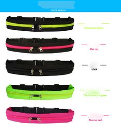 100pcs New Arrival Multifunctional Waterproof Sport Waist Bag Running Cycling Jogging Bag for iPhone6s plus Double Pockets