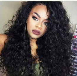 8A Brazilian Human Hair 360 Lace Frontal Wigs Deep Wave Curly Glueless Pre Plucked hd front Wig For Black Women 180% denstiy diva1