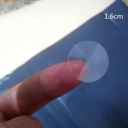 1.6cm 0.6inch Diameter Blank Round Adhesive Party Sticker 6000Pcs/lot Transparent Plastic PVC Label Paste Gift Box Sealing Label Stickers