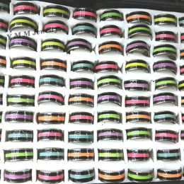 Good Quality 10mm Width Three Stripes Mood Rings Changes Colour From Temperature 100pcs/lot