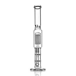 New arrival Glass Bong doube lHoneycomb Percolator Two Functions Water Pipes Free Bowl Bubbler Oil Rigs Hookahs