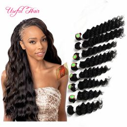 Chinese human hair weave 8bundles ombre hair bundles loose wave deep curly Brazilian human weft marley weaves braiding hair extensions