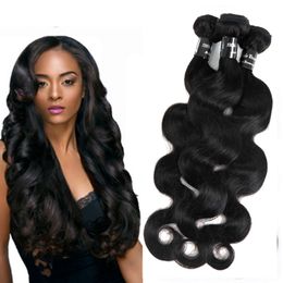 Unprocessed Virgin Hair Bundles 100% Brazilian Human Hair Weaves Wefts 8-34inch Peruvian European Mongolian Cambodian Human Hair Extensions