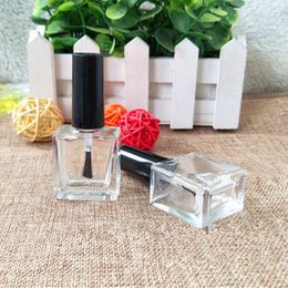 10G Nail Polish Bottle, Square Glass Bottle with Brush, Empty Nail Enamel Vial, Manicure oil packing Bottle F20171543