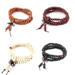 6mm natural red sandalwood bead prayer japa rosary mala bracelet Tibetan Buddhist meditation Wooden Rosary Beaded Bracelet