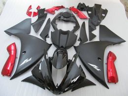 100% fit for Yamaha injection Mould fairings YZF R1 09 10 11-14 black red fairings set YZF R1 2009-2014 OY31