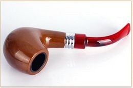 Leaves Carved Ruili Curved Hammer Pipe Acrylic Filter Cigarette Holder Old-fashioned Free-style Smoking