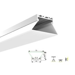 10 X 1M sets/lot U type aluminum profiles for led lighting and anodized aluminum led strip fixture channel for ceiling wall lamps