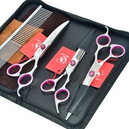 7.0Inch Meisha Sharp Edge Dog Grooming Shears Professional Pet Grooming Scissors Set Cutting +Thinning+ Curved Pet Scissors .HB0056