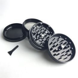 63mm Grinder 4 Layer Smoking Aluminium Alloy Cnc Teeth Tobacco Iry Herb Grinders for Space Case Tool Clear without Words
