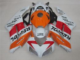 Injection molding free 7 gifts fairing kit for Honda CBR1000RR 04 05 orange white fairings set CBR1000RR 2004 2005 OT17