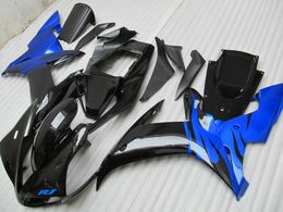 High quality Fairing kit for Yamaha YZF R1 2002 2003 black blue flames fairings set YZF R1 02 03 BC50