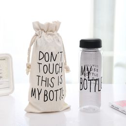 my bottle Cotton colth drawstring bag Customize canvas hand cups bags