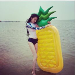 Hot Inflatable Pool 71 inch 180CM Pineapple Air Mattress Fruit Ball Island Holiday Inflatable Swim Ring Pool Float Water playing Toy