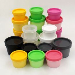 50G Candy Color Plastic Cosmetic Mask Cream Jars With Plastic Liner Cosmetic Cream Pot Containe Makeup Eye Shadow Nail Powder Jewelry Bottle