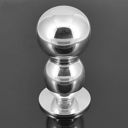 sex doll, A047 solid double-anal plug, metal goods, anal suppository sex toys, wholesale adult sex toys for men , non-welding ,male chastity