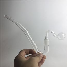 14mm Glass Oil Burner J-Hook Adapter Straw Tube with 14mm Male Oil Burner Pipe 14mm Female Adapter for Oil Rigs Glass Bongs Smoking