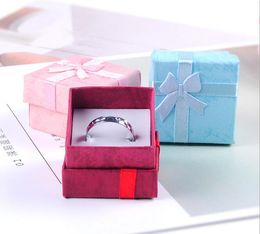 Free Shipping Jewelry Storage Paper Box Multi colors Ring Stud Earring Packaging Gift Box For Jewelry 4*4*3 G190