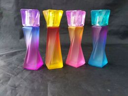 bang tournant Promotion Accessoires de bangs en verre de lampe à alcool rotative multicolore graduée, Pipes en verre multicolores multicolores Main Pipes Meilleur cuillère à verre