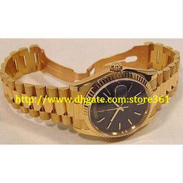 store361 new arrive Mens Jet Black 18kt Gold PRESIDENT Model 118238