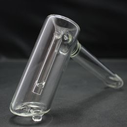 Hammer Style Hookahs Smoking Pipe with Diffused Downstem X-Cut Glass Bubbler for Dry Herbs