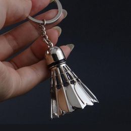 Zinc Alloy Badminton Style Key Ring Chain Holder Creative Metal Keychains Car Keyfobs Charm Bag Pendant Jewellery Gift ZA2843