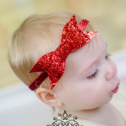 2017 Sequin Bowknot Headbands For girls Sweet Kids Hair Bows Sequins Bow Children Hair Bands Accessories Glitters Girl Hair Band A6263