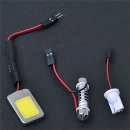 Lighting White 18 Chips Constant Voltage COB LED Festoon Dome/Door/Box Light Panel Interior Bulb With T10.