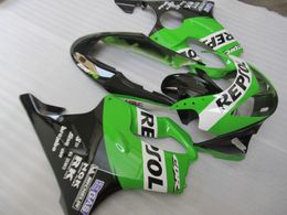 Customise Injection fairing kit for Honda CBR600 F4 1999 2000 green black Cheap ABS fairings set CBR600F4 99 00