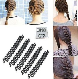 OPCC 5PCS Fashion French Hair Styling Clip Stick Bun Maker Braid Tool Hair Twist #R73