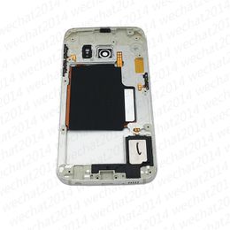 OEM Metal Middle Bezel Frame Case For Samsung Galaxy S6 Edge G925F G925A G925P Single Card Housing with Camera Glass Side Button