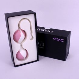 Silicone Covered Dual Metal Ball Smart Sex Ben Wa Balls Kegel Vagina Trainer Vaginal Balls Sex Products Geisha Ball q170689