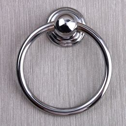 Diameter 70mm pull modern simple shiny silver drop rings wooden chair wooden door handles chrome kitchen cabinet drawer pulls knobs