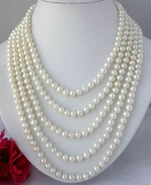 100" 10-9 MM SOUTH SEA NATURAL White PEARL NECKLACE 14K GOLD CLASP