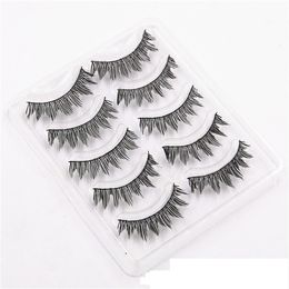 Tapered Thick False Eyelashes Black Natural Black Soft Long Makeup Eye Lash Extension with Package Box 14